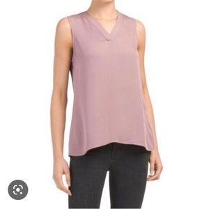 NWT Theory Mauve Berry Jamissa R Silk Blouse Size M